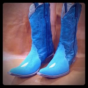 Cowboy Stingray Turquoise Boots